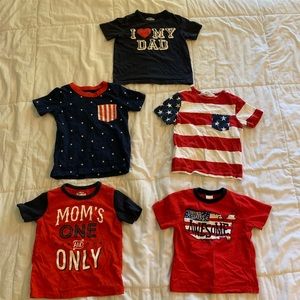 Lot of toddler t shirts patriotic theme